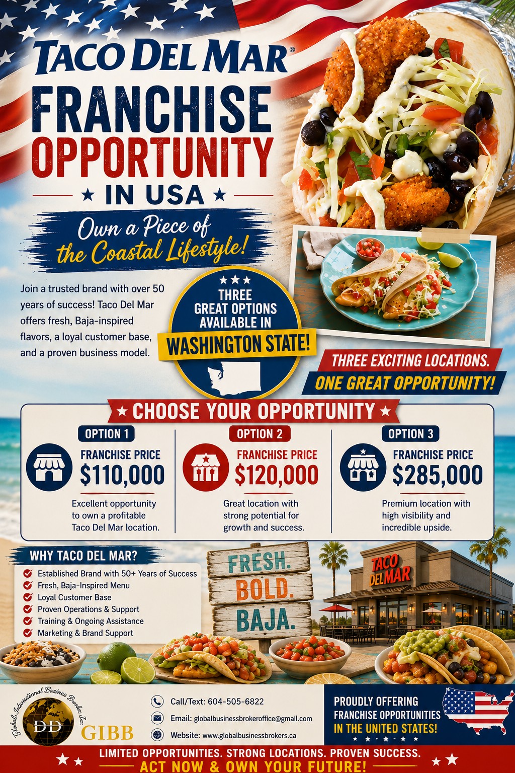 OWN A TACO DEL MAR FRANCHISE IN WASHINGTON STATE